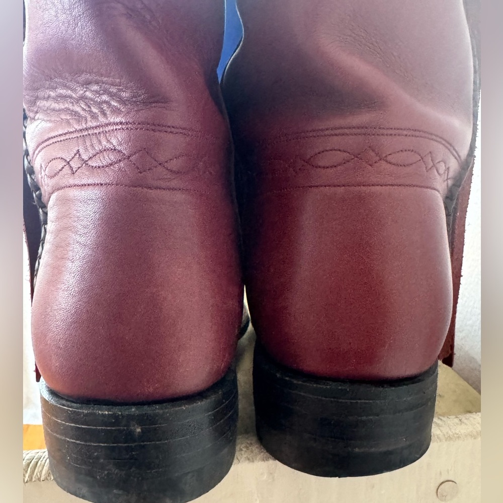 Bilbo Cowboy Boots Red Sz 9 leather Mens Western - Picture 3 of 11
